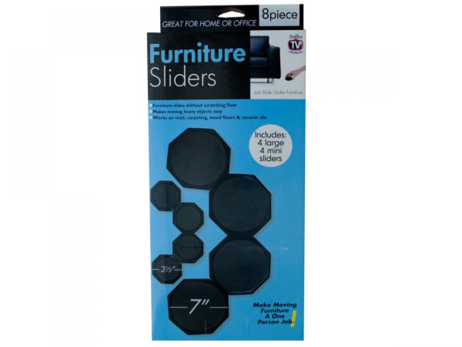 Bulk Buys Furniture Sliders Set - 18-Piece Heavy Duty Furniture Movers for Hardwood Floors & Carpets | Non-Slip Floor Protectors for Sofa, Bed, Table & Chair | Easy Glide Home Moving Accessories