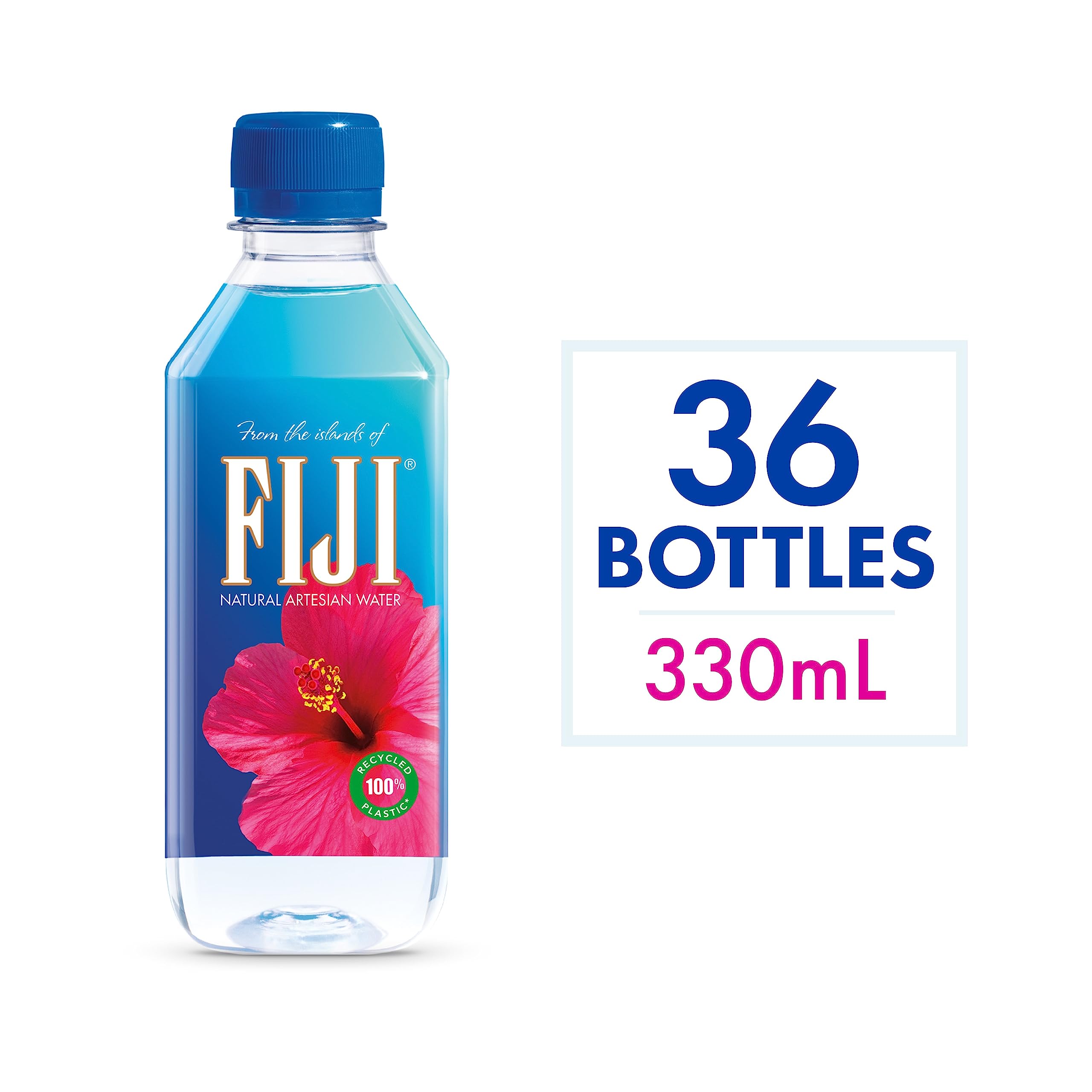 FIJI Natural Artesian Water Bottles - 330 mL / 11.15 Fl Oz (Pack of 36) | Premium Alkaline Mineral Water for Hydration, Office, Gym & Outdoor Activities