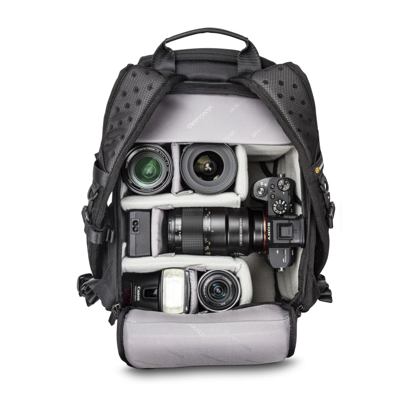VEO SELECT 37 BRM BK Waterproof Travel Backpack for Men & Women - Durable Black Hiking Backpack with USB Charging Port, Perfect for Outdoor Adventures, Commuting & Business Trips