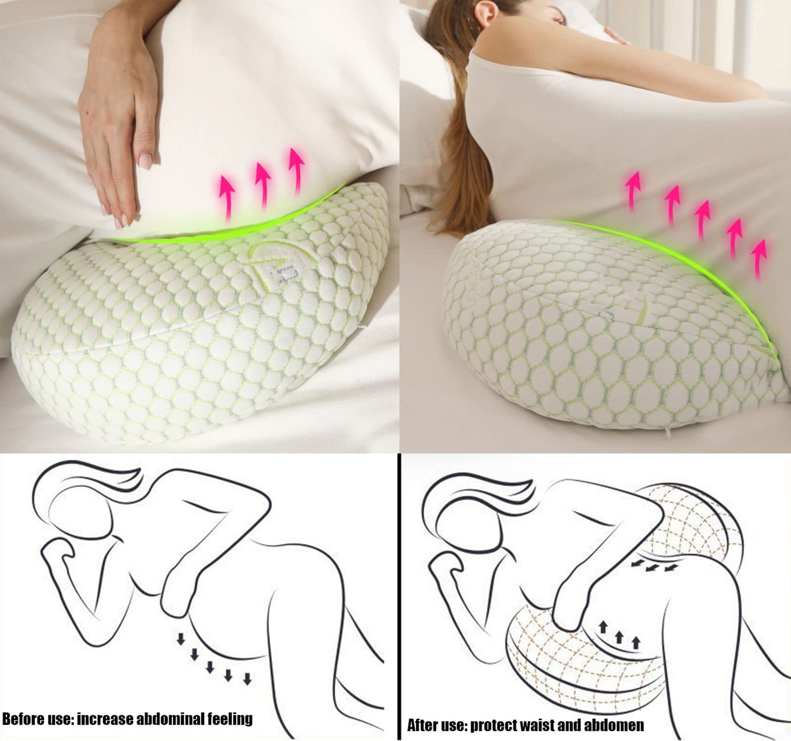 Best Adjustable Maternity Pillow for Side Sleepers - Ergonomic Pregnancy Body Pillow for Back Support & Comfort - Perfect Gift for First Time Moms - Ideal for Sleeping, Nursing & Relaxation During Pregnancy