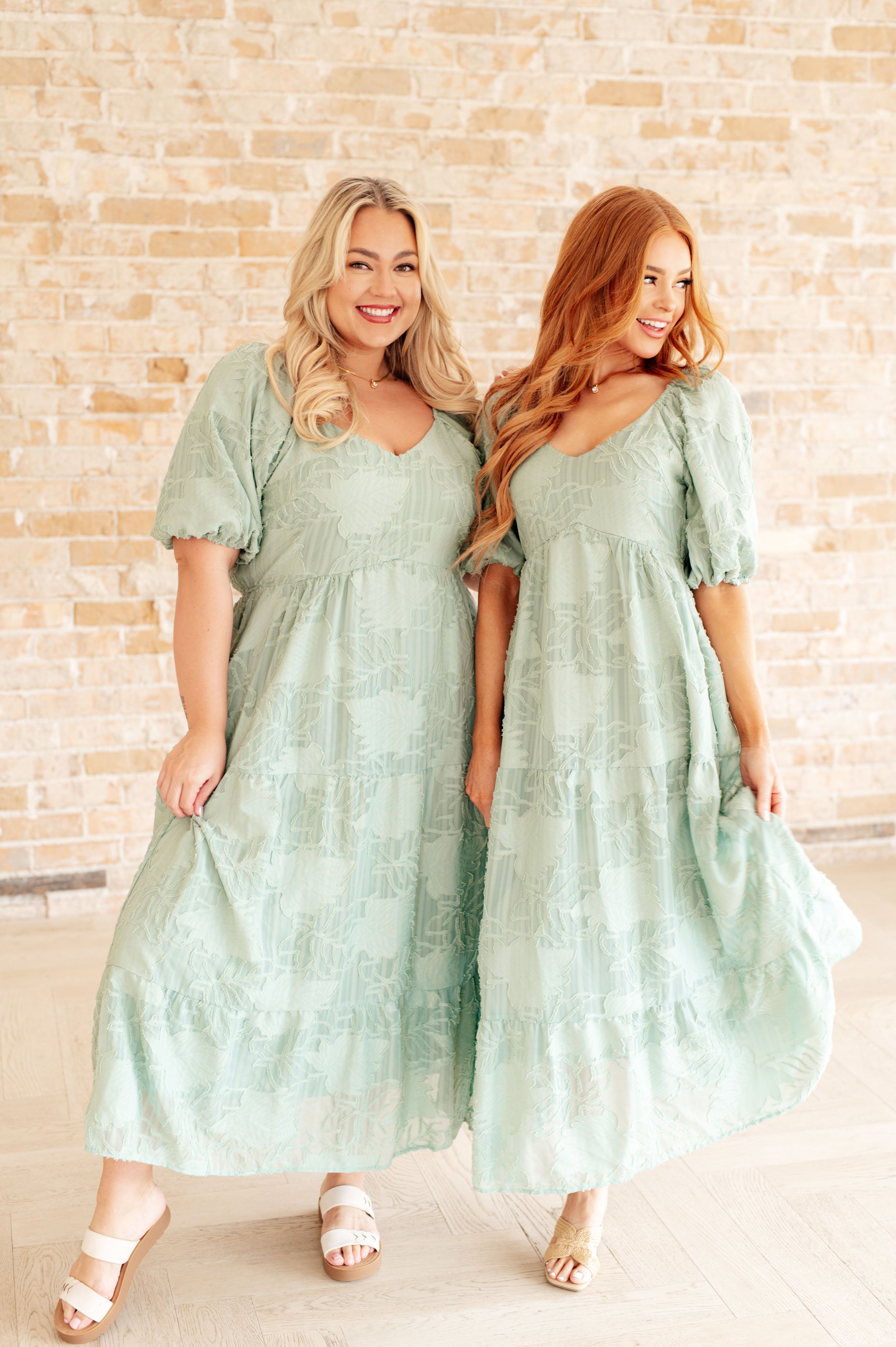 Power of the Babe Tiered Balloon Sleeve Dress - Flowy Women's Party Dress for Weddings, Cocktails & Special Occasions