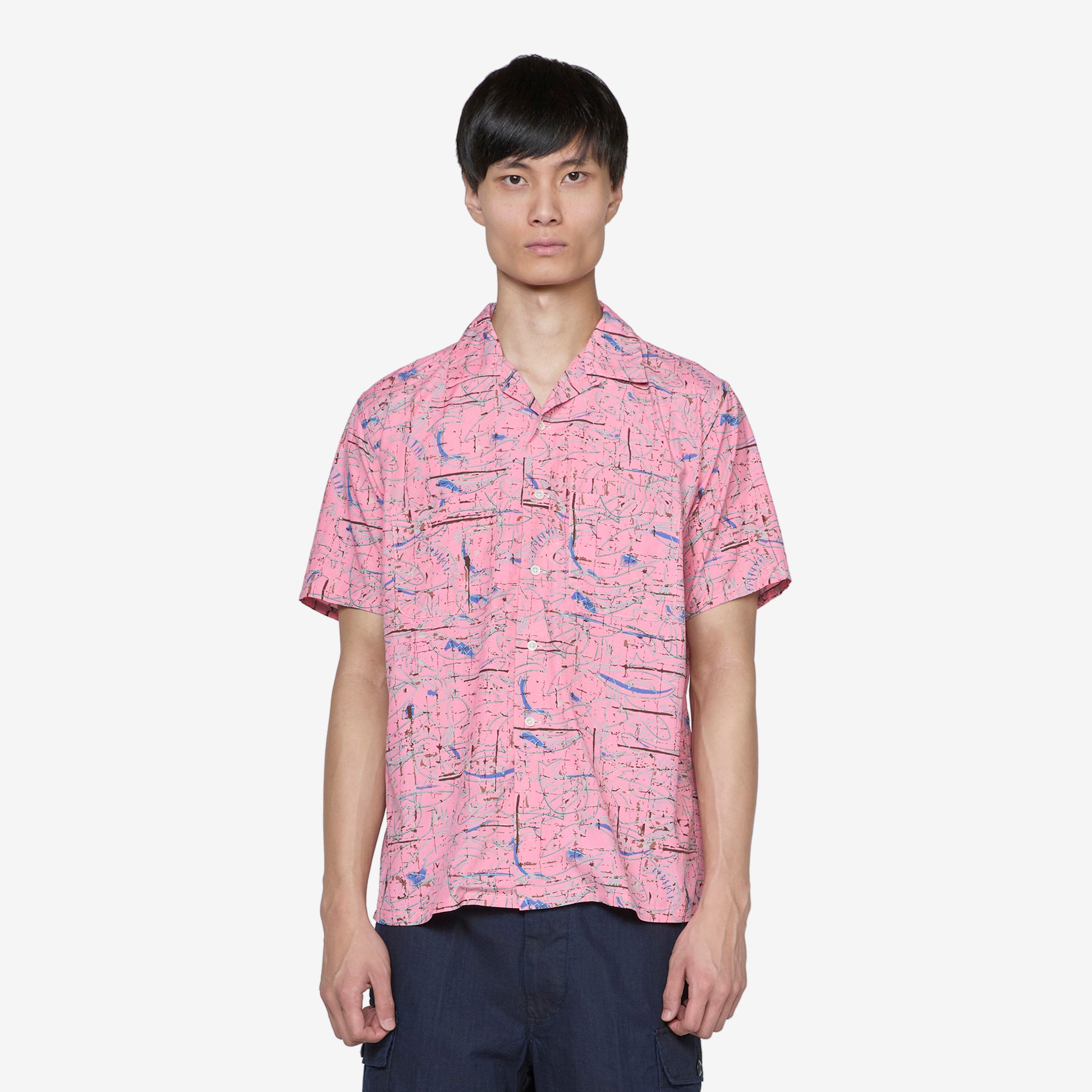 Stylish Pink Cotton Rayon Open Collar Printed Shirt for Women - Perfect for Casual Outings, Office Wear & Summer Fashion