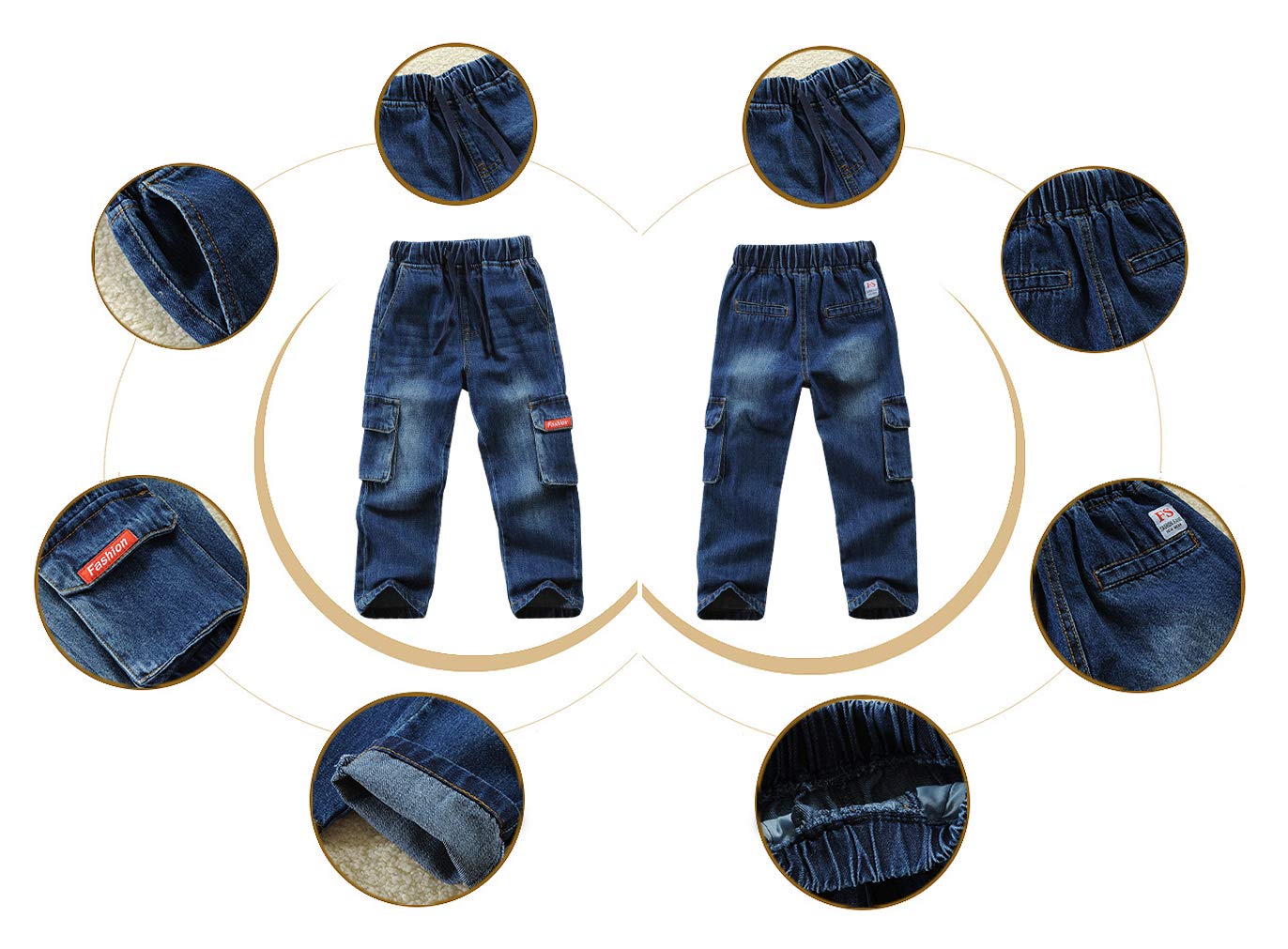 **Boys' Stretch Mid-Rise Washed Straight Leg Denim Jeans - Comfortable & Durable for Playtime, School & Everyday Wear**