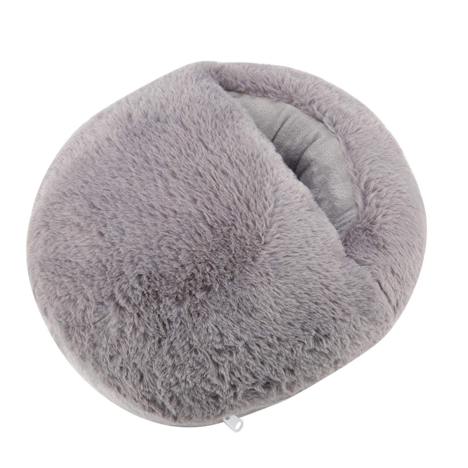 Electric Foot Warmer Cushion - USB Powered Heated Foot Pad for Winter, Office & Home Use - Soft Gray Warming Mat for Slippers & Cold Feet (12