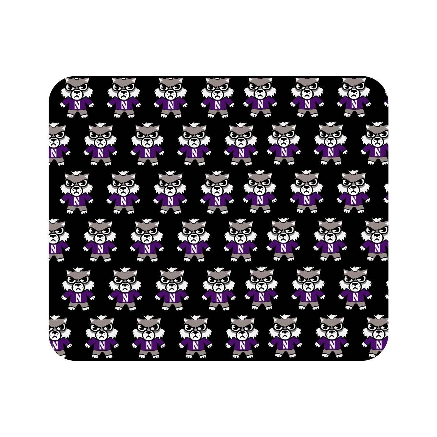 Northwestern University Standard Fabric Mouse Pad - OTM Essentials Desk Accessory for Gaming & Work, Featuring Tokyodachi Mascot - Perfect for Office, Home & Dorm Room Setup