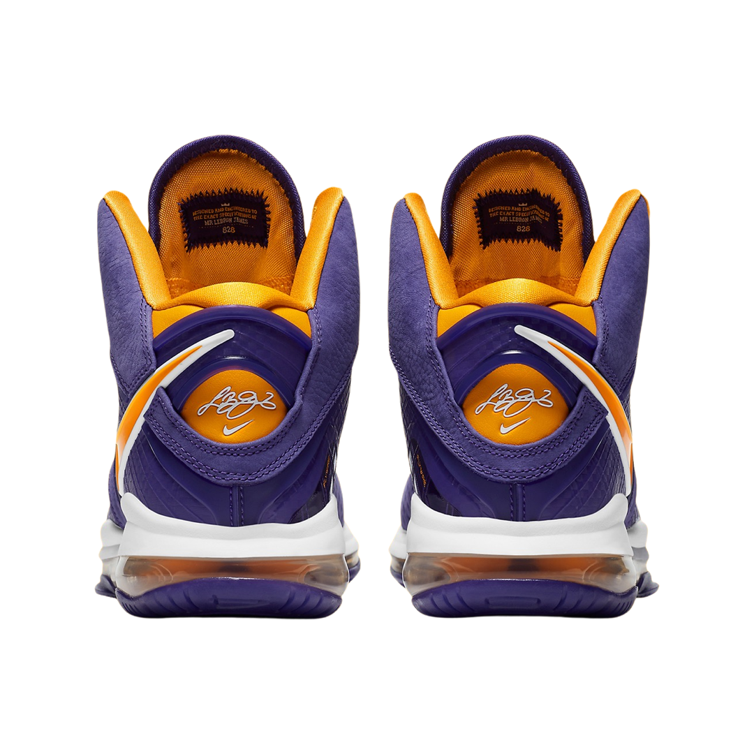 Nike LeBron VIII QS Basketball Shoes - Lakers Court Purple & University Gold - Perfect for NBA Games, Streetwear & Sneaker Collectors