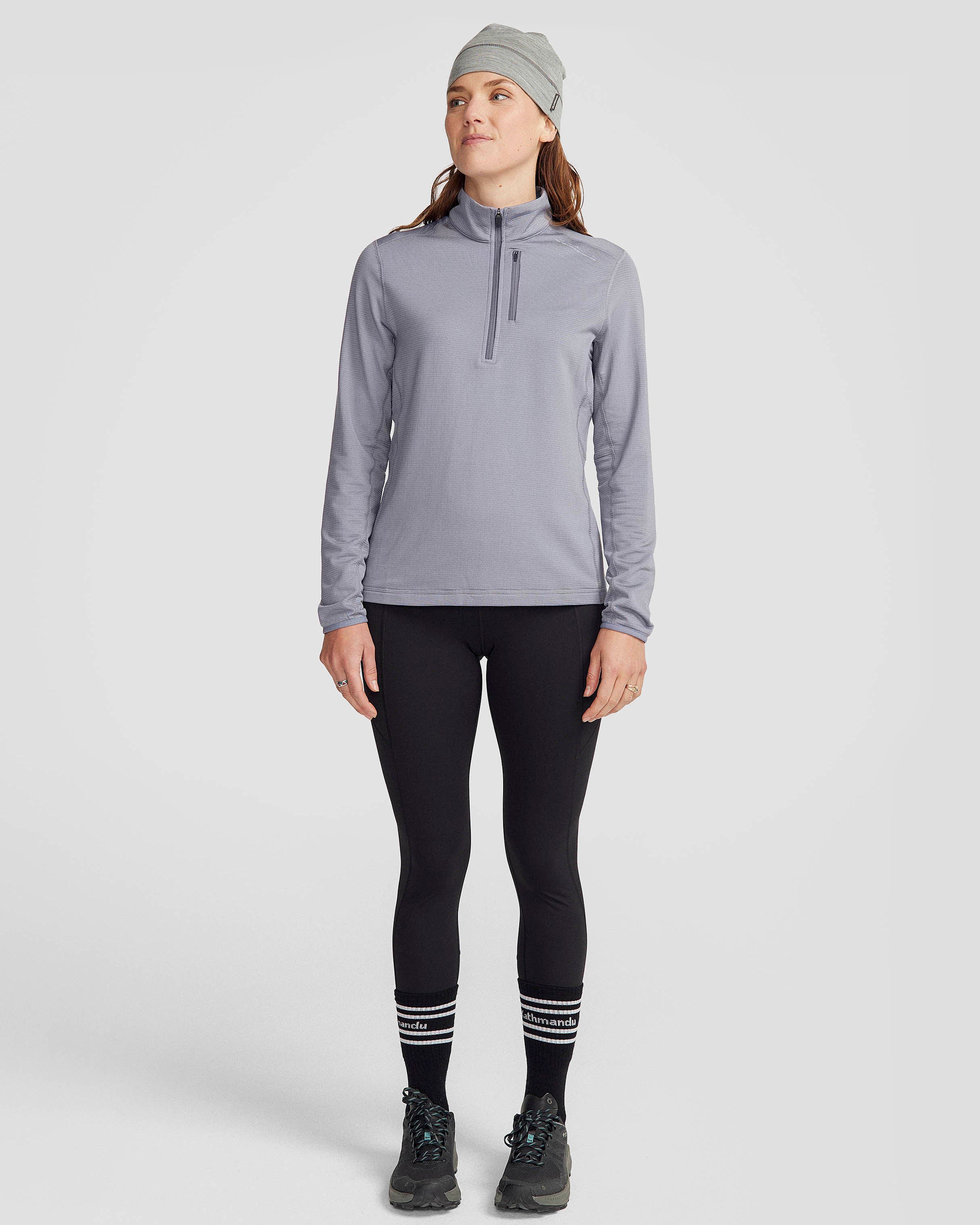 Women's Seeker Fleece ¼ Zip Pullover - Soft Thermal Winter Jacket for Hiking & Outdoor Activities - Dark Haze Color