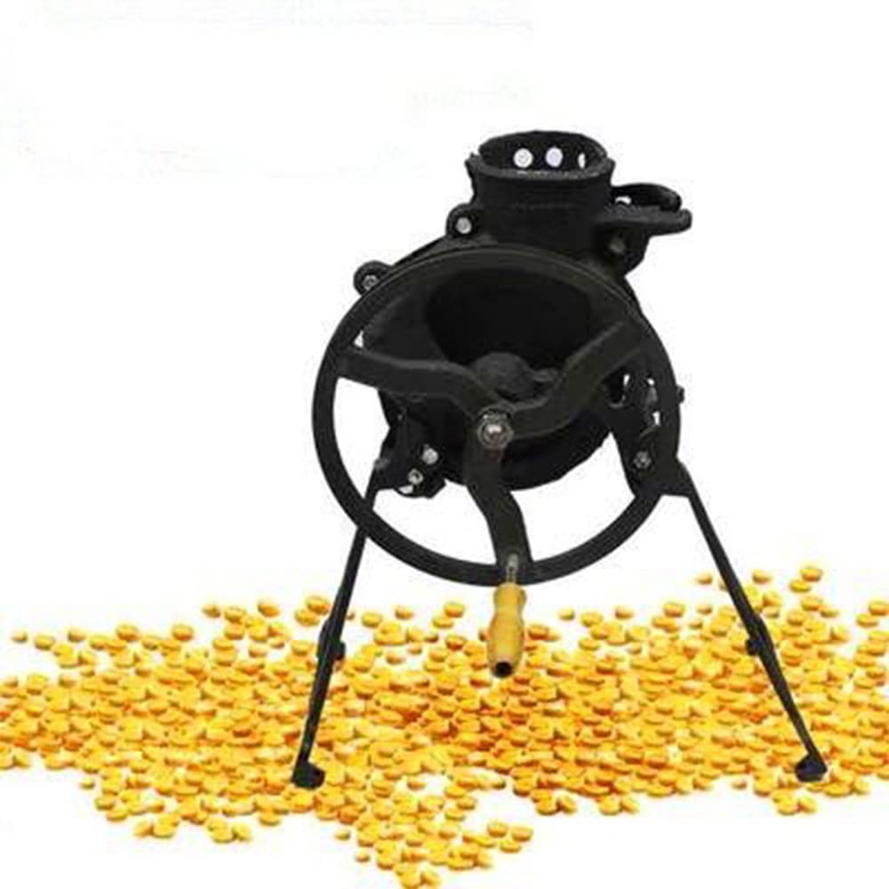 40-60kg/H Manual Corn Sheller with Wooden Handle - Heavy Duty Cast Iron Corn Thresher for Small Farms & Home Use - Perfect for Harvesting, Seed Processing & Homesteading