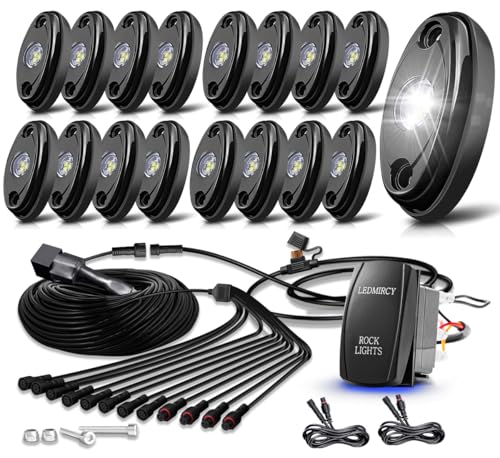 R1 16PCS White Rock Lights Kit