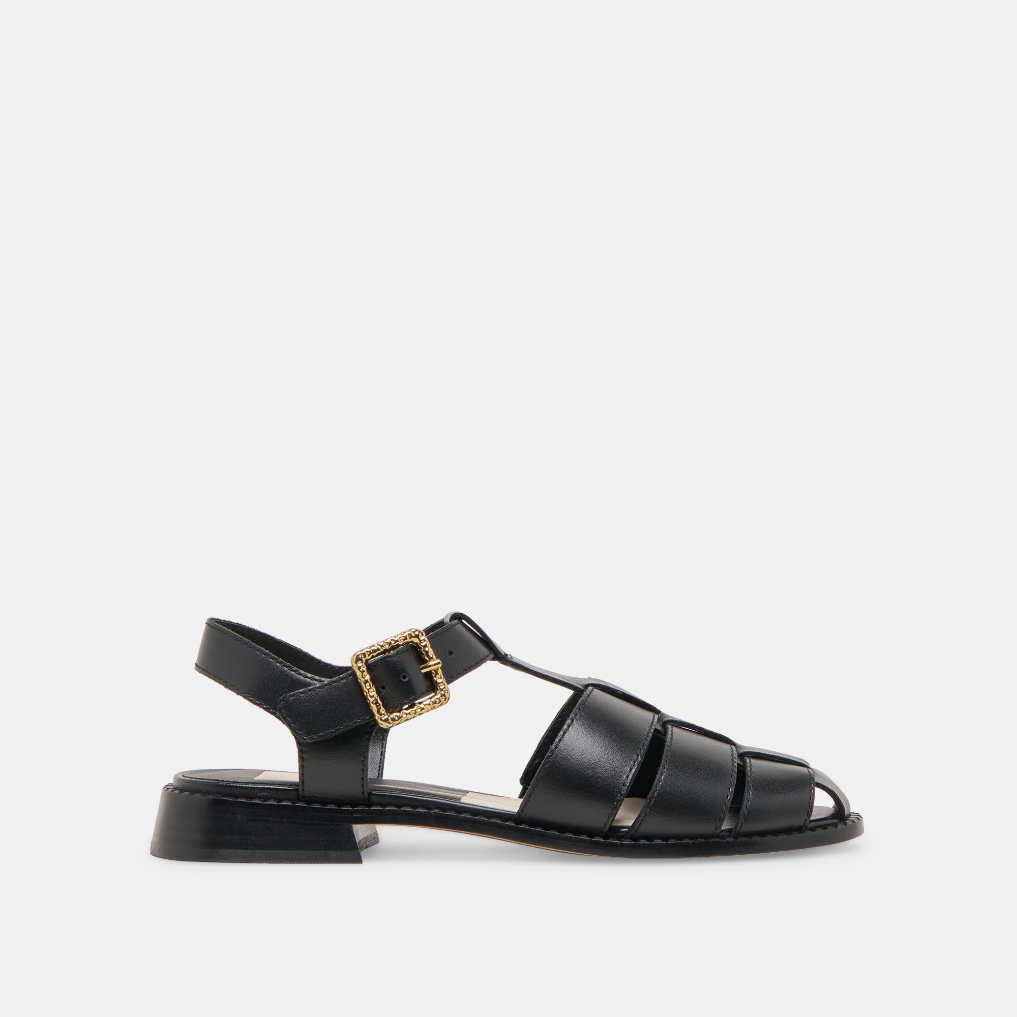 HOLIS Black Leather Sandals for Women - Comfortable & Stylish Summer Walking Shoes - Perfect for Beach, Travel, and Casual Outings