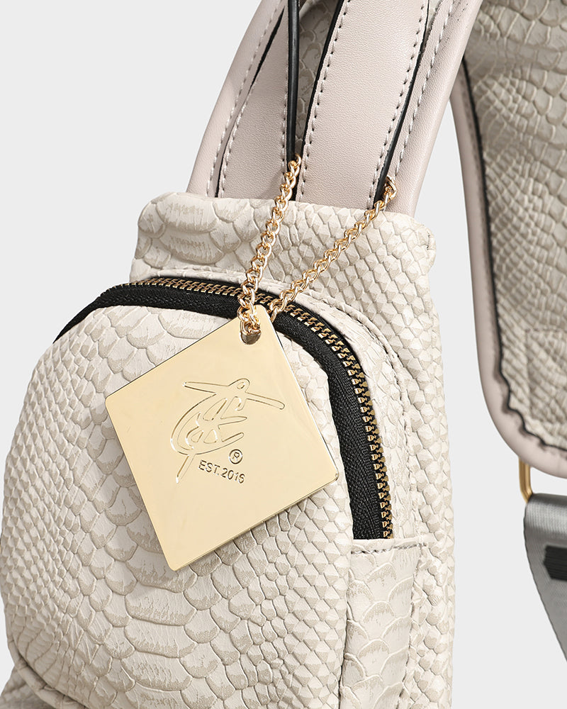 Apollo 1 Tear Drop Crossbody Bag in Grey - Stylish & Compact Shoulder Purse for Women, Perfect for Travel, Shopping & Everyday Use