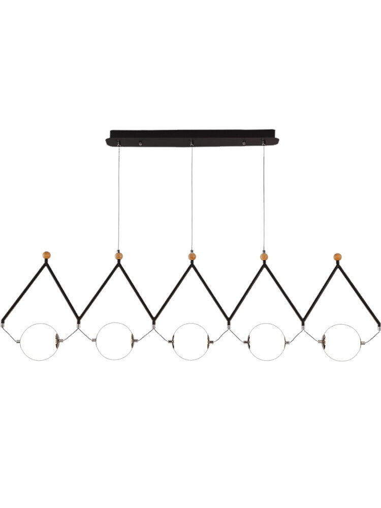 Black and Gold Globe LED Glass Ball Hanging Light - Modern Chandelier for Living Room, Bedroom, Dining Room & Office Decor