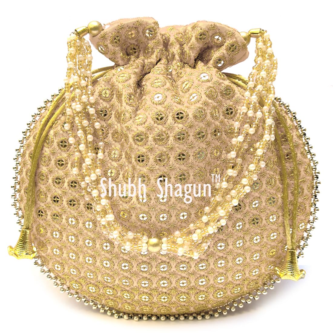 Shubh Shagun Women's Return Gift Potli Bag - Elegant Indian Clutch for Weddings, Festivals & Special Occasions | Perfect Bridal Party Favor & Ethnic Accessory