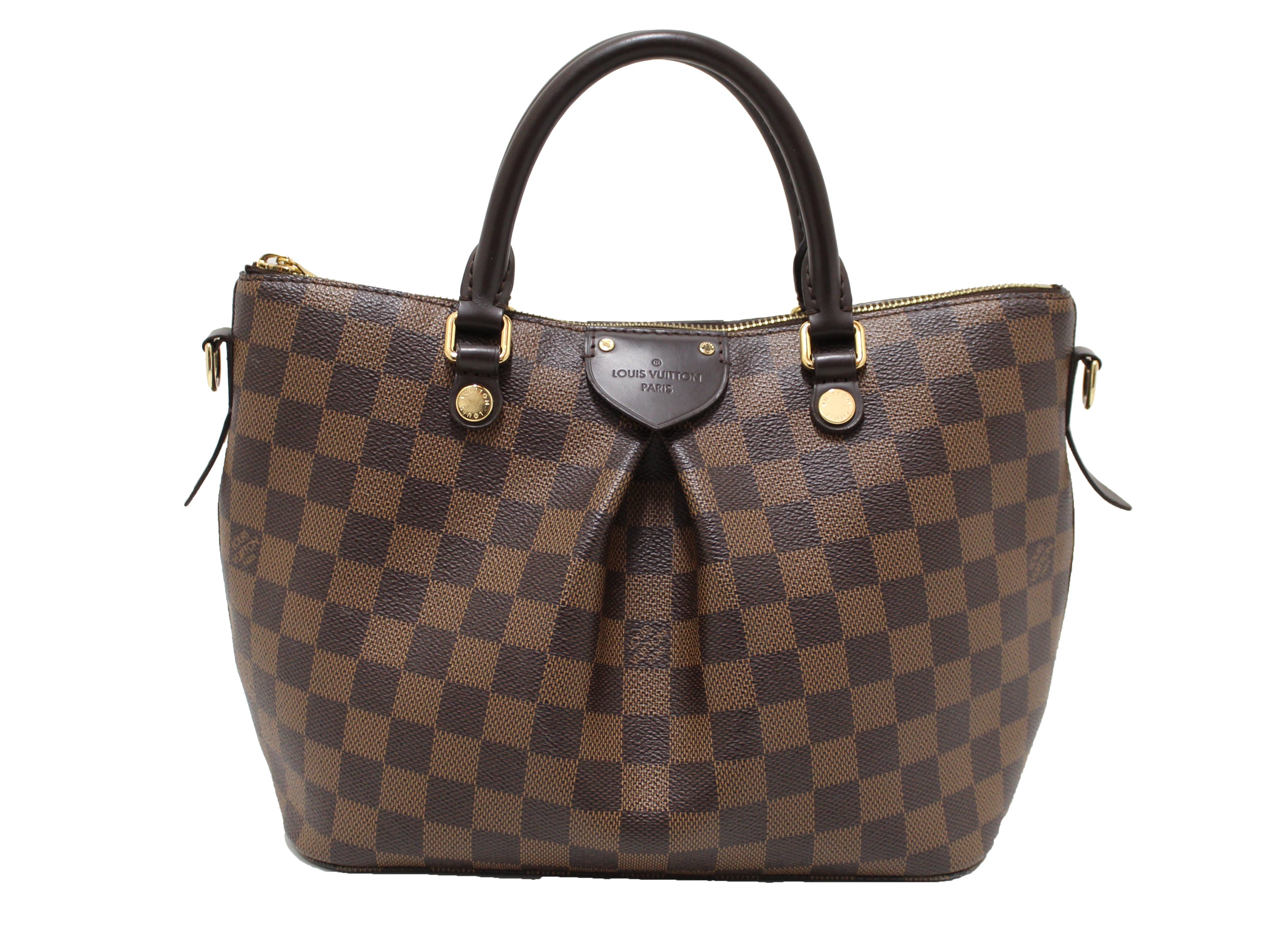 Authentic Louis Vuitton Damier Ebene Siena PM Shoulder Bag - Crossbody Messenger Purse with Adjustable Long Strap for Women | Perfect for Work, Travel & Everyday Use