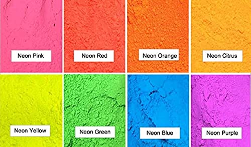 Vibrant Neon Mica Powder for Soap Making, Resin Dye, Cosmetics & Crafts - 8 Pack (10g Each) | Perfect for DIY Soap, Epoxy Resin Art, Nail Polish & Jewelry Making