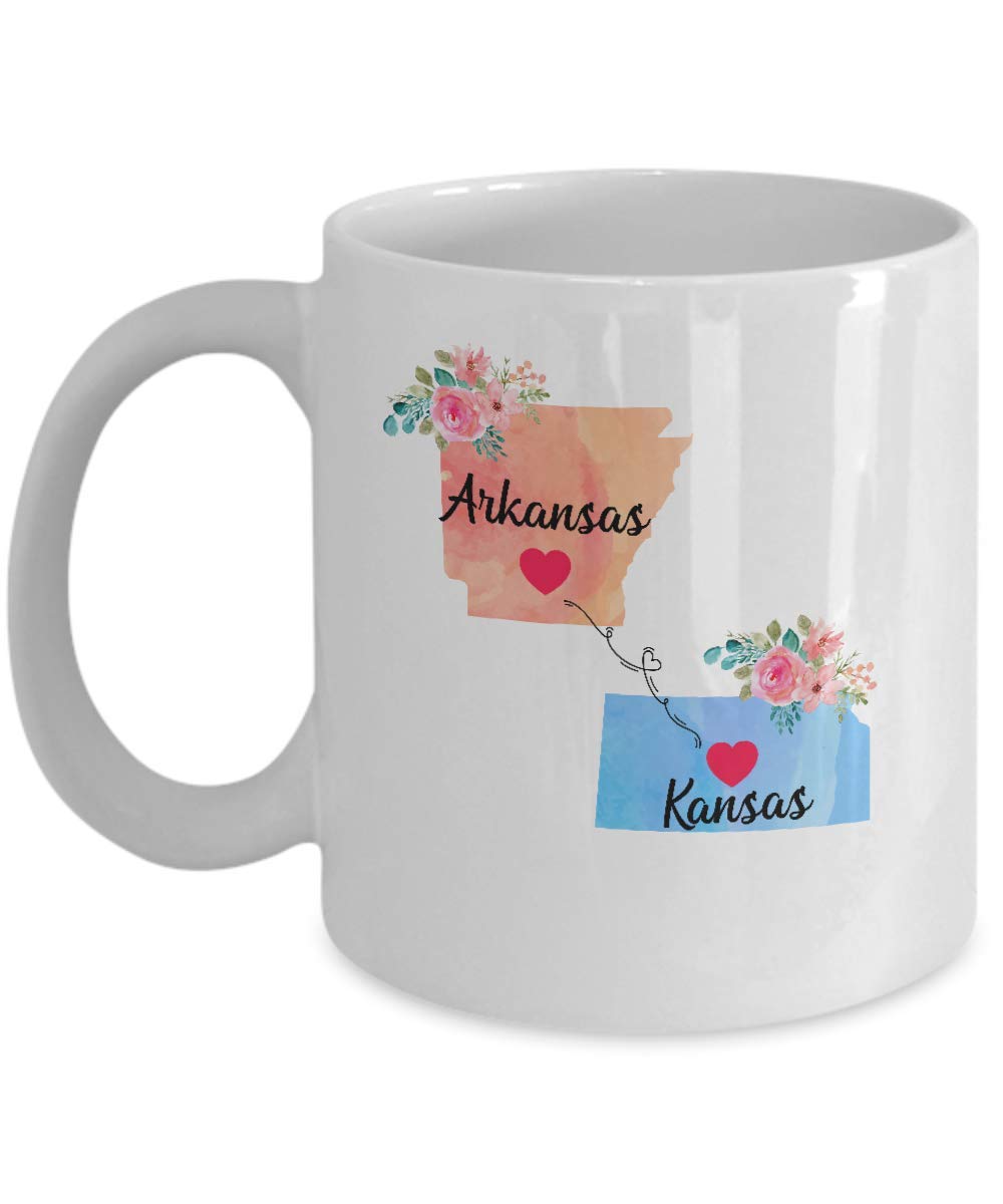 Thoughtful Mother's Day Gifts - Unique Arkansas Kansas Coffee Mug for Mom & Dad - Heartwarming Present for Loved Ones - Perfect for Family Gatherings & Cozy Morning Coffee Moments
