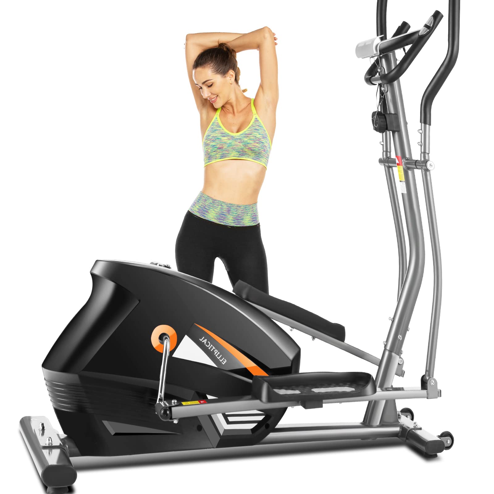Best Heavy-Duty Elliptical Exercise Machine with APP - 10-Level Magnetic Resistance Cross Trainer for Home Gym, Supports 390 lbs - Perfect for Indoor Cardio, Full-Body Workout & Fitness Training (Ideal for Small Spaces, Home Office & Apartment Workouts)