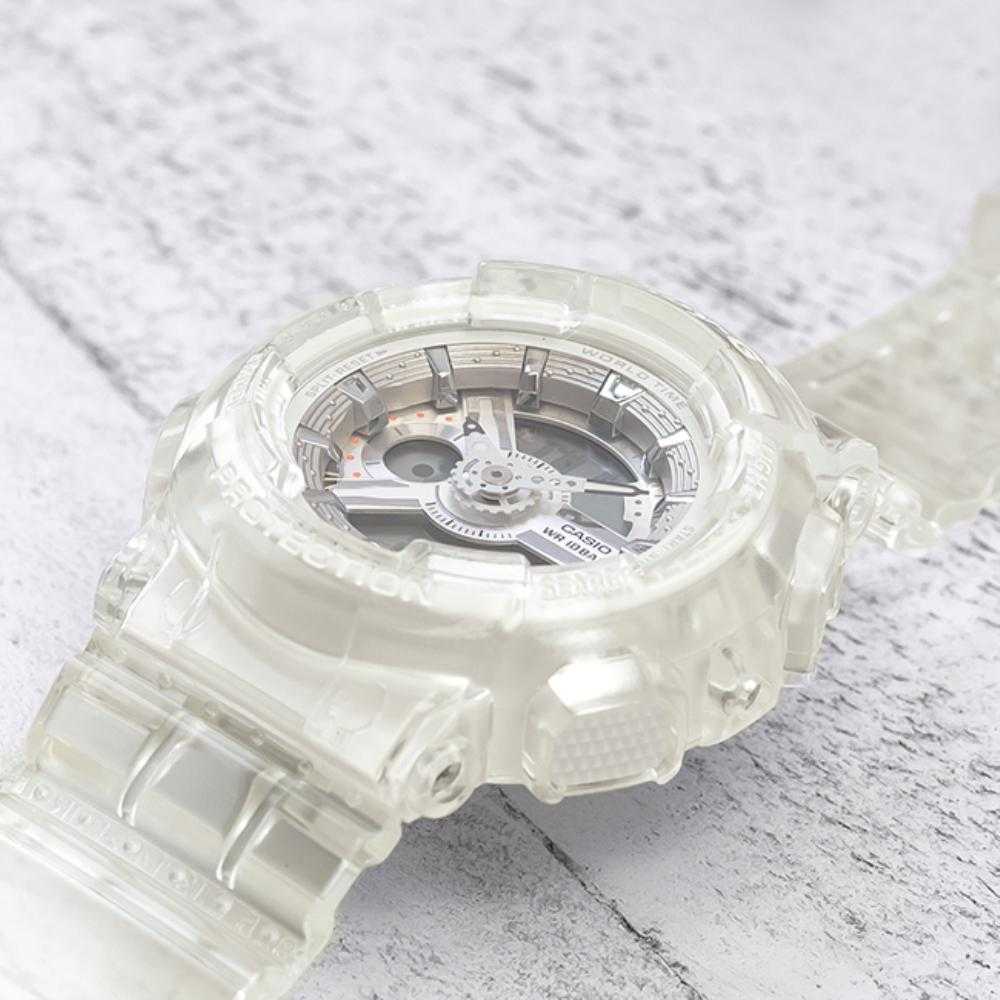 CASIO BABY-G BA-110CR-7ADR Digital Quartz Women's Watch - White Resin Band, Shock Resistant, Water Resistant - Perfect for Sports, Outdoor Activities & Daily Wear