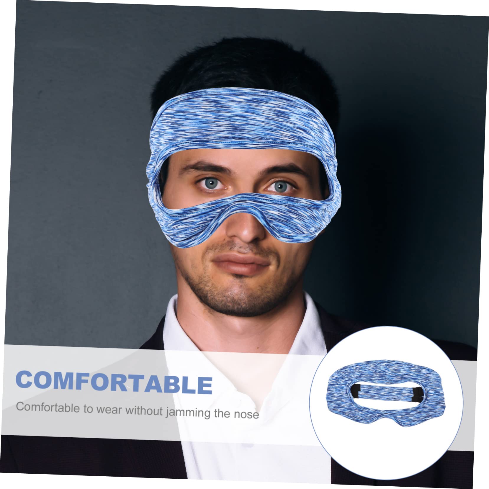 PHENOFICE VR Glasses Protector, VR Headset Sweatband & Sleep Mask - Soft White Striped Design for Long Gaming & Relaxation Sessions - Perfect for Oculus Quest, PlayStation VR & Meditation