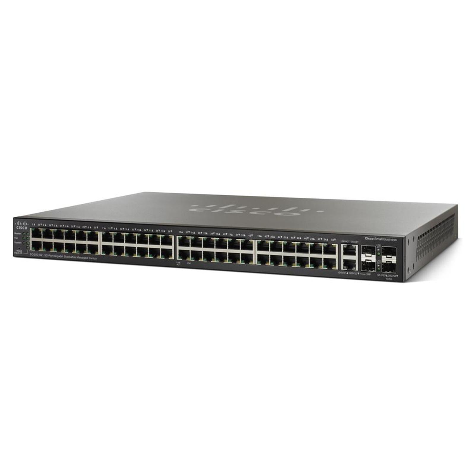 Cisco SG500-52 52-Port Gigabit Stackable Managed Network Switch for Office & Data Center Use