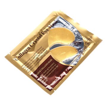 24K Gold Crystal Collagen Eye Mask for Dark Circles - 40 Pcs Under Eye Patches for Puffiness & Wrinkles - Perfect for Night Care, Travel & Spa Relaxation