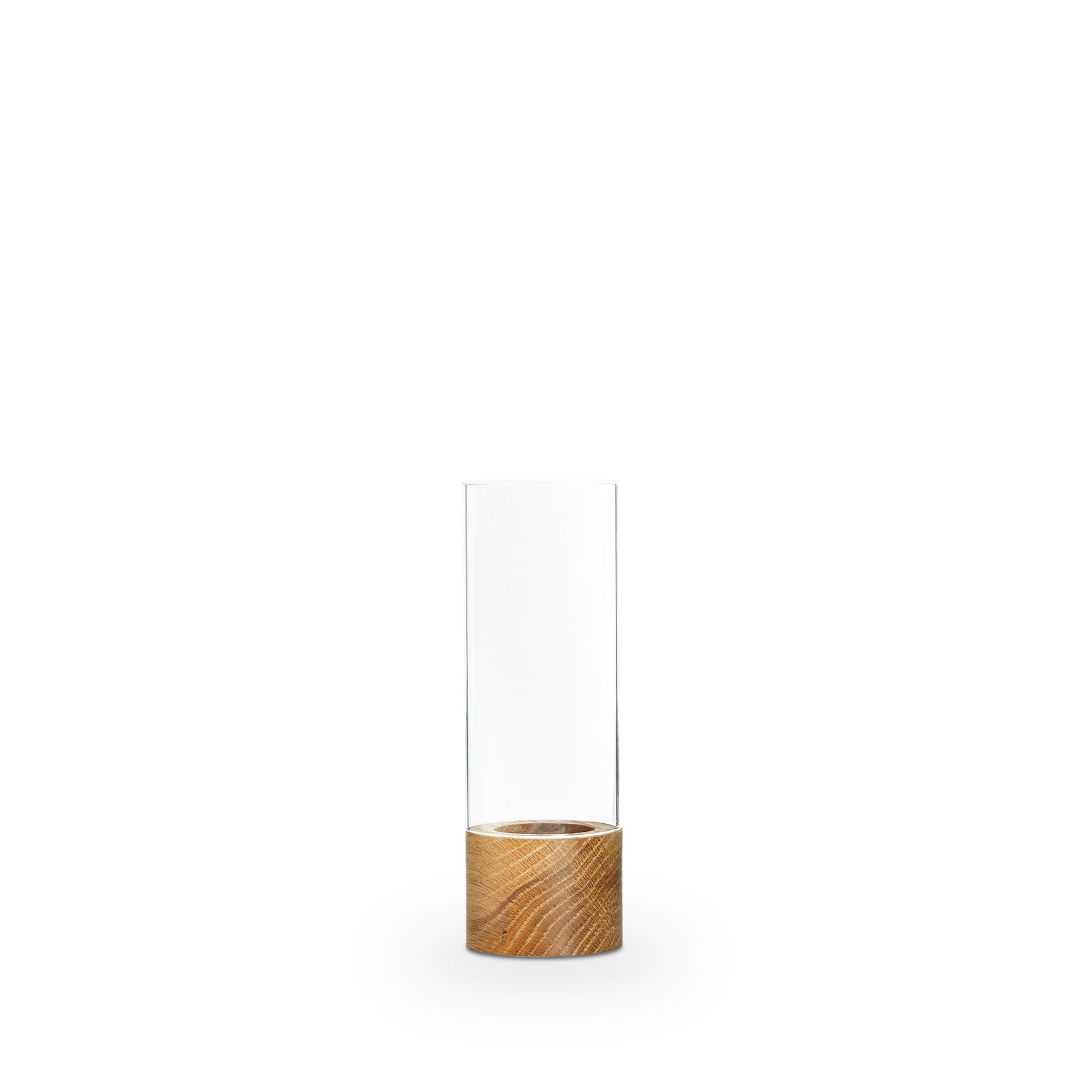 Stackable Modern Hurricane Candle Holder in White Oak - Perfect for Wedding Centerpieces, Home Decor, and Tabletop Styling