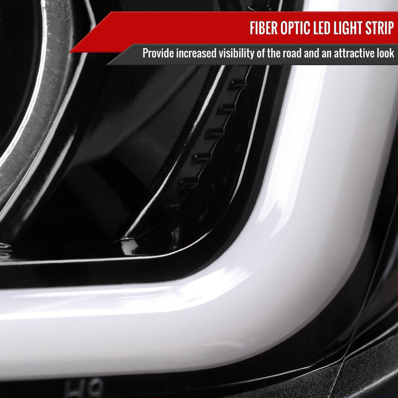 Spec D Tuning LED Headlight for 2015-2021 Subaru Impreza WRX - Glossy Black Housing with Clear Lens, Sequential Turn Signal & LED Light Bar - Upgrade Your Car Lighting for Night Driving & Street Racing
