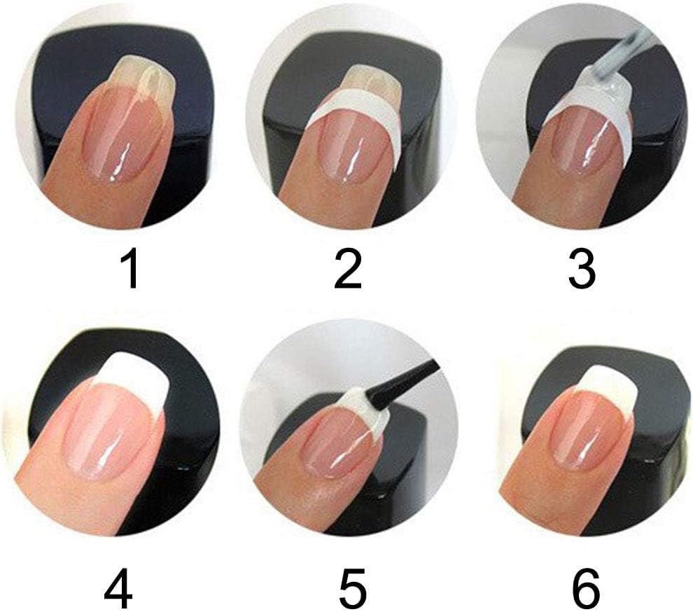 DIY French Tip Nail Art Stickers - Mapperz Plaid Form Fringe Stencils & Line Guides for Manicure (Pack of 2) | Perfect for Home Nail Salon, Party Makeup & Gift for Women & Girls