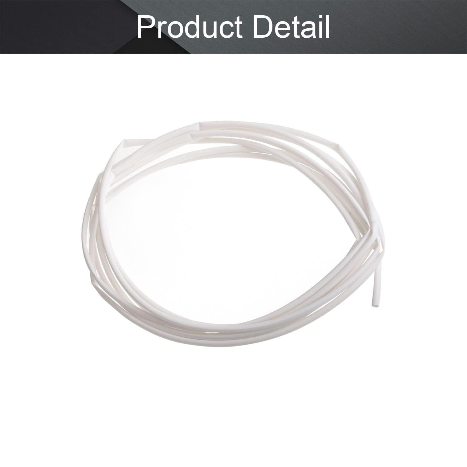Othmro PE Plastic Industrial Heat-Shrink Tubing - 26.25FT Length, 0.16inch Inner Diameter, 2:1 Shrink Ratio - Electrical Heat Shrink Wrap Cable Sleeve for Insulation Protection - White - Perfect for Cable Bonding, Wire Repair, and Electrical Projects