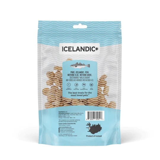 Premium Icelandic Cod Chips Mini Fish Snacks - All-Natural Dog Treats for Training & Rewards - Perfect for Small Breeds & Sensitive Stomachs