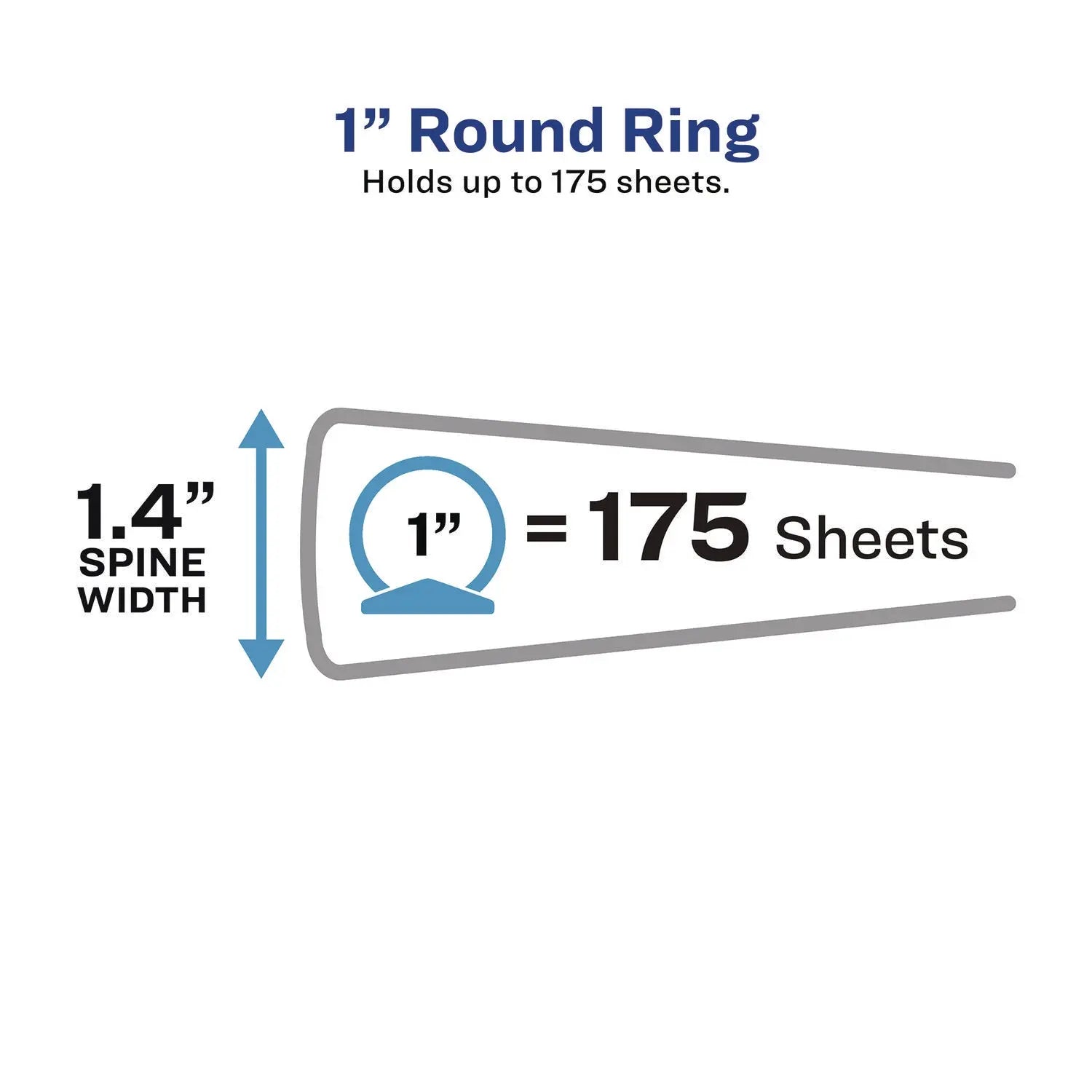 Avery® Flexi View 3-Ring Binder with Round Rings - 1 Inch Capacity, 11 x 8.5 Inches, Red - Perfect for School, Office & Home Organization