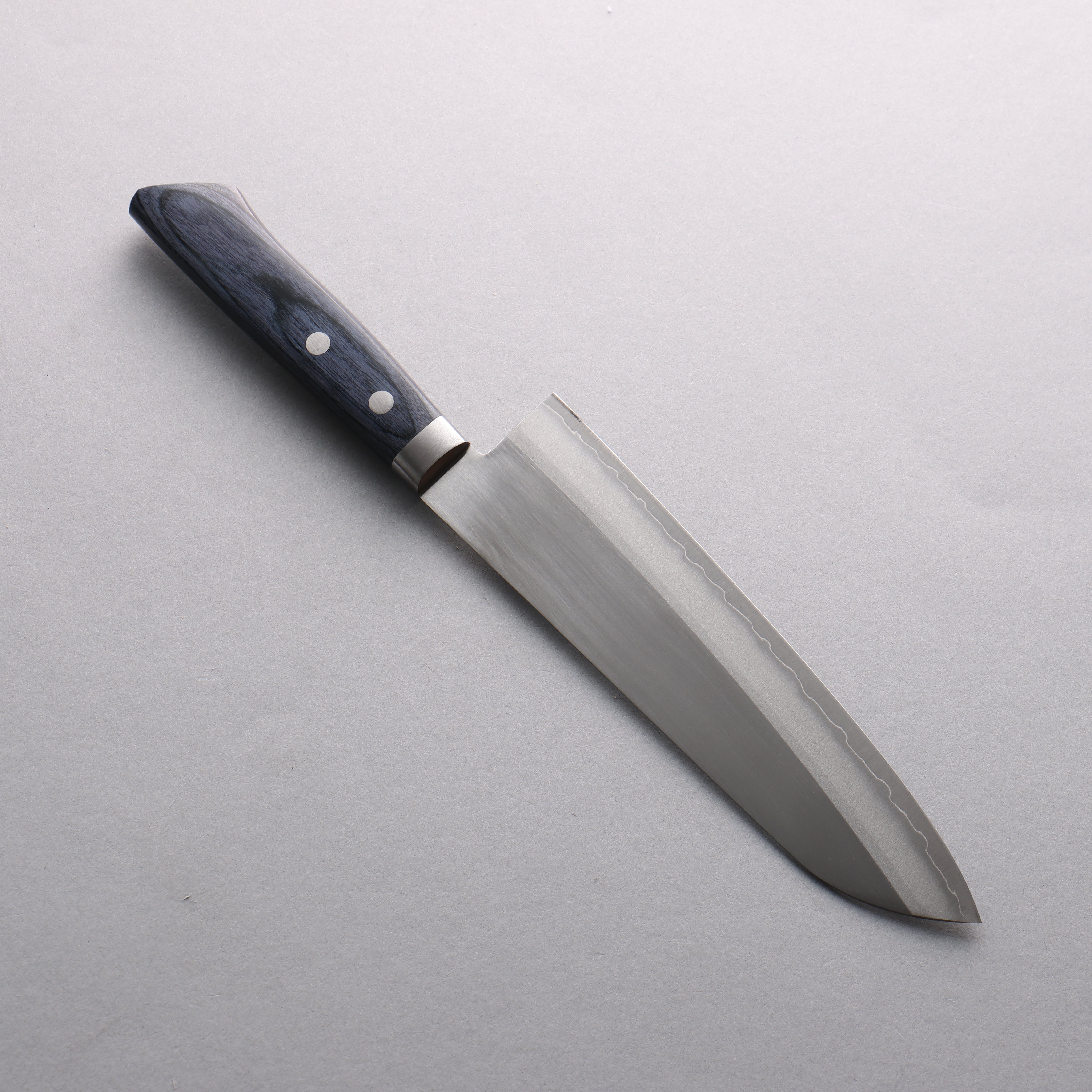 Kunihira VG1 Migaki Finished Gyuto 180mm Chef Knife - Japanese Damascus Steel with Navy Blue Pakka Wood Handle - Perfect for Sushi, Meat Cutting & Professional Kitchen Use