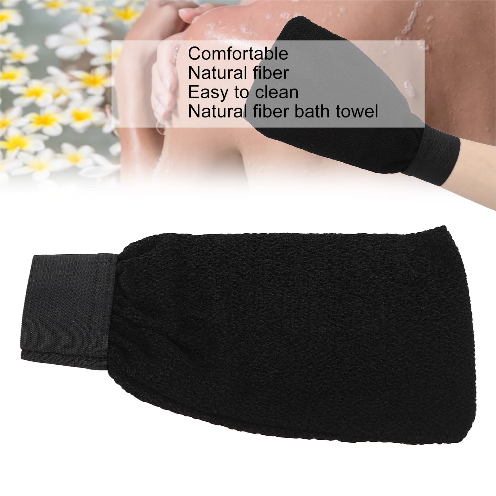 TEUOPIOE Asian Exfoliating Washcloth & Bath Gloves - Deep Cleaning Body Scrub Mitt for Smooth Skin | Shower, Spa & Korean Skincare Routine