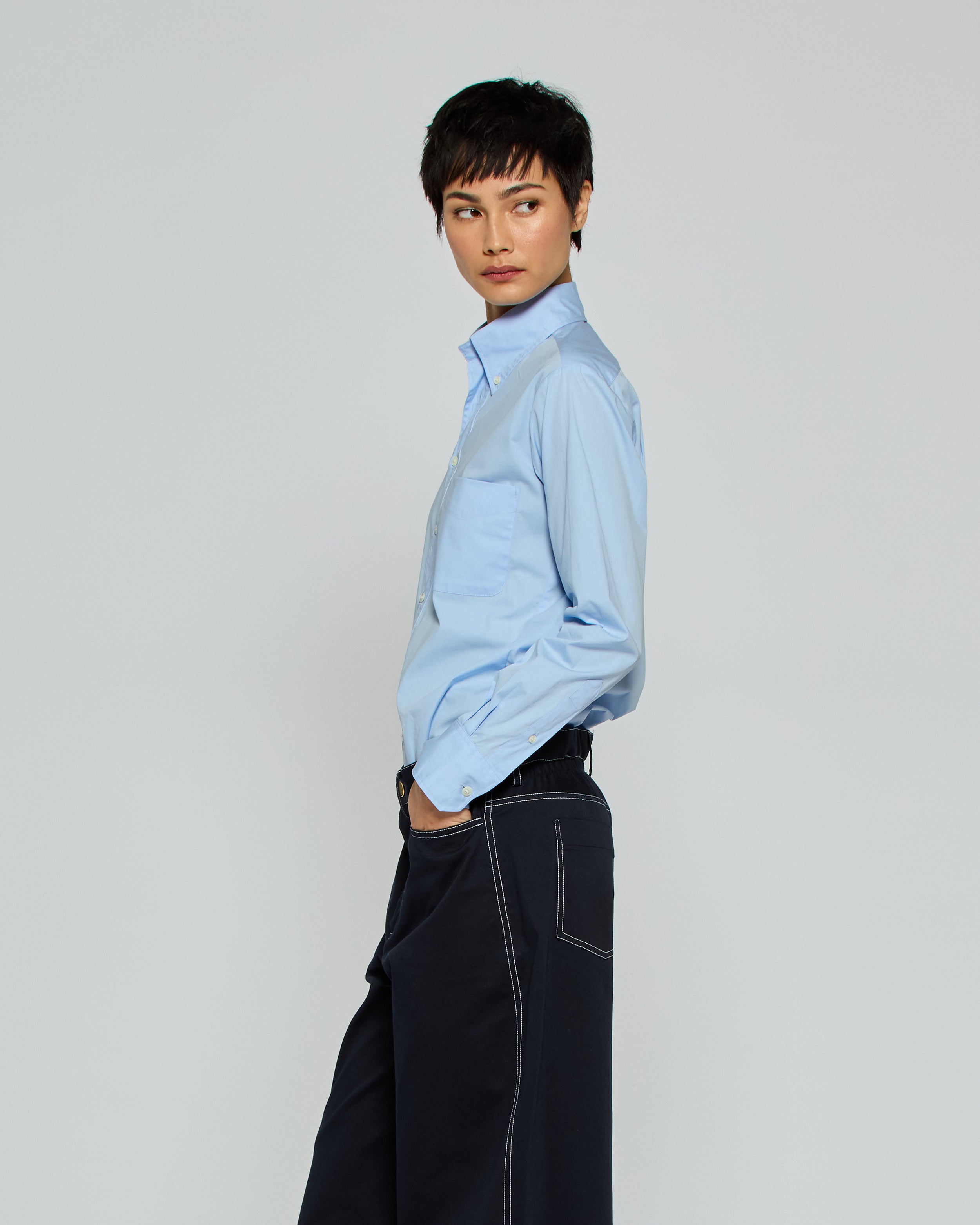 Johnny Fitted Shirt for Men - Slim Fit Pale Blue Casual Dress Shirt | Perfect for Office, Date Night & Formal Events