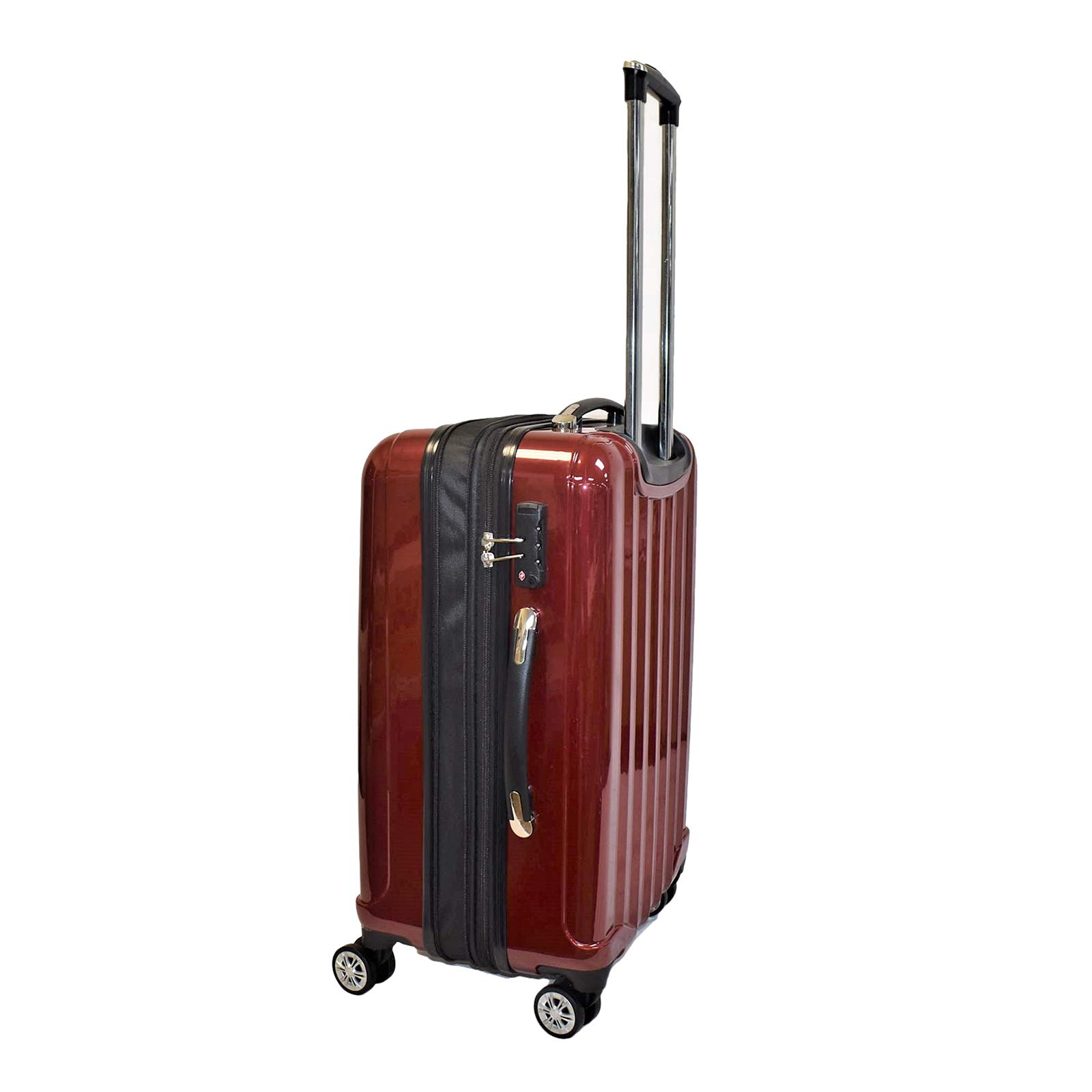 Unbreakable Wine Travel Suitcase for 10 Bottles - TSA Lock, Spinner Wheels & Expandable Space (Red) | Perfect for Air Travel, Gifts & Wine Tours