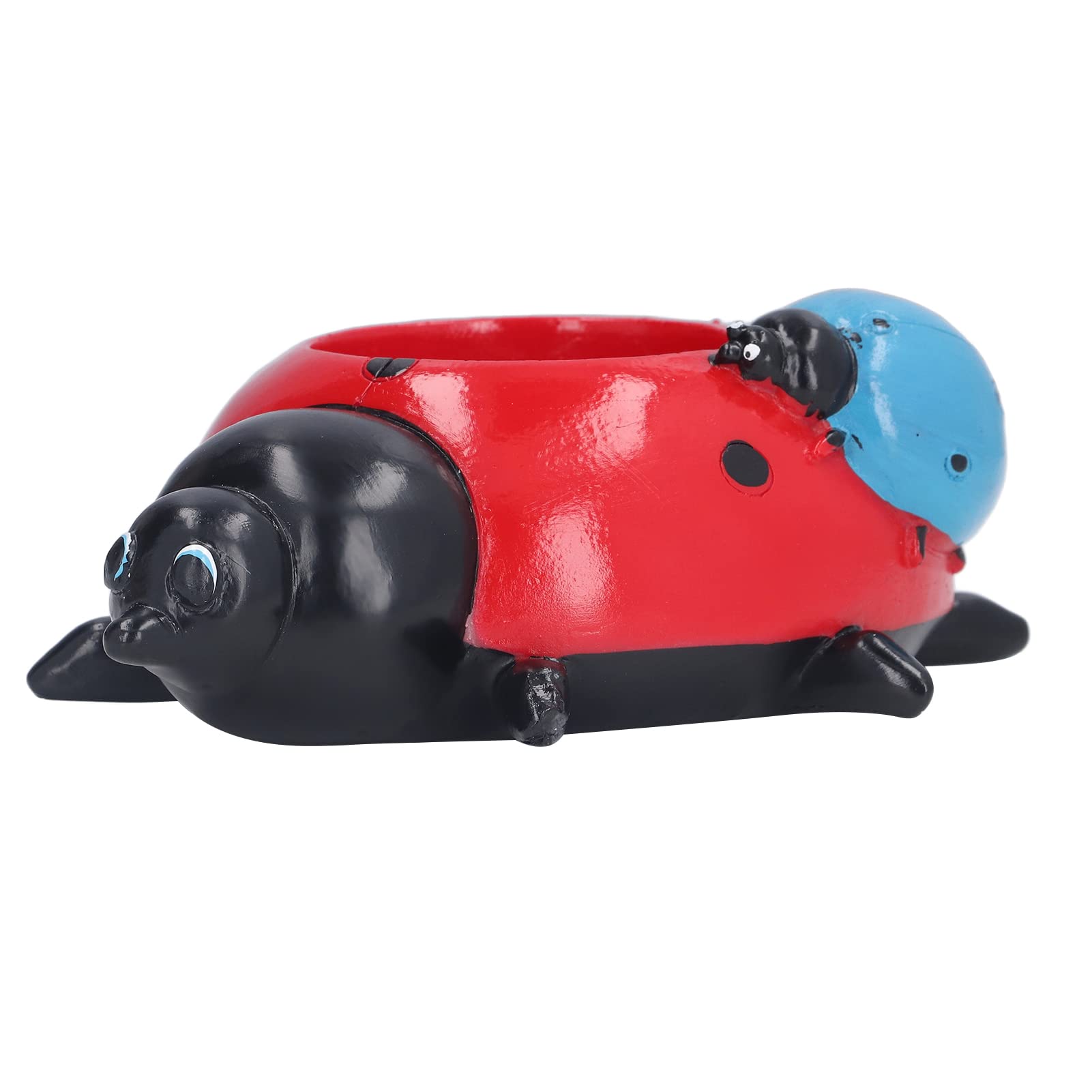 Okuyonic Ladybugs Flower Pot - Handcrafted Resin Planter with Natural Design for Indoor/Outdoor Plants (W93) | Perfect for Home Decor, Garden, and Office Spaces