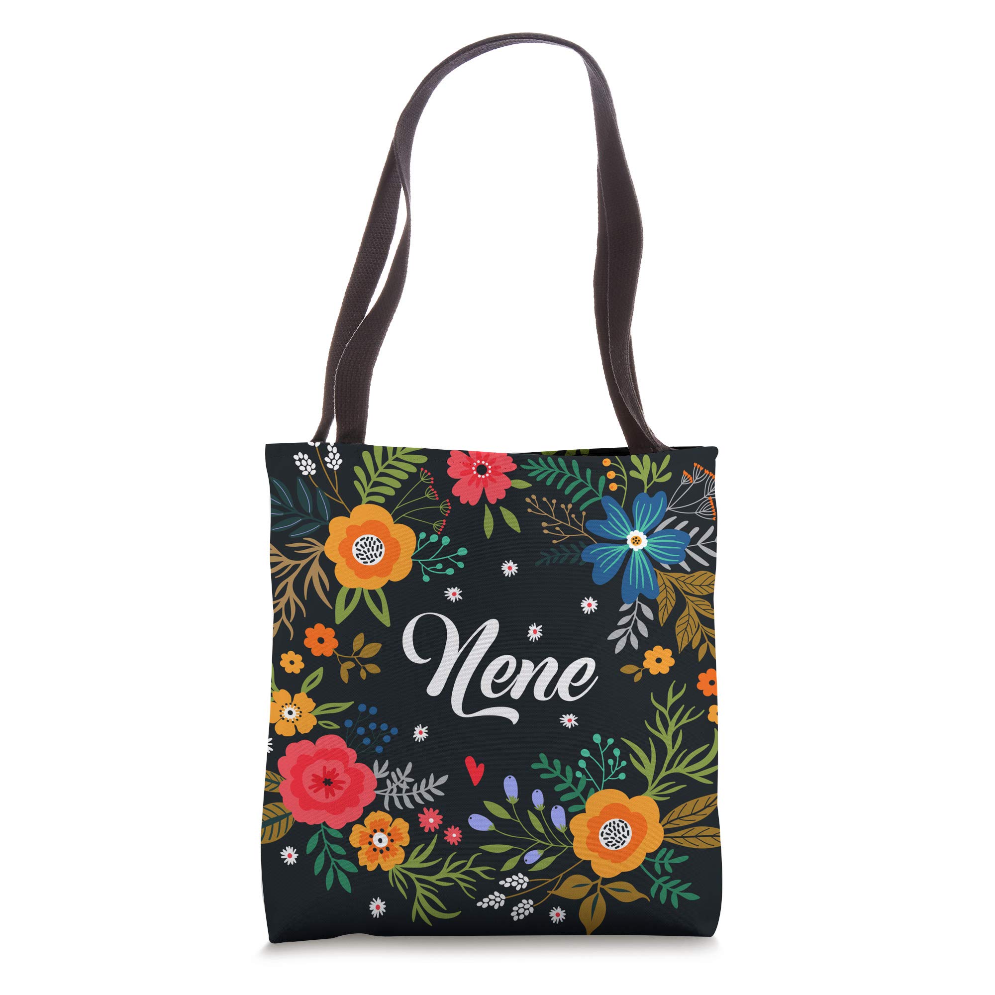 Floral Nene Tote Bag - Cute Canvas Shoulder Bag for Women, Best Gift for Mom, Daughter & Friends - Perfect for Shopping, Beach & Daily Use