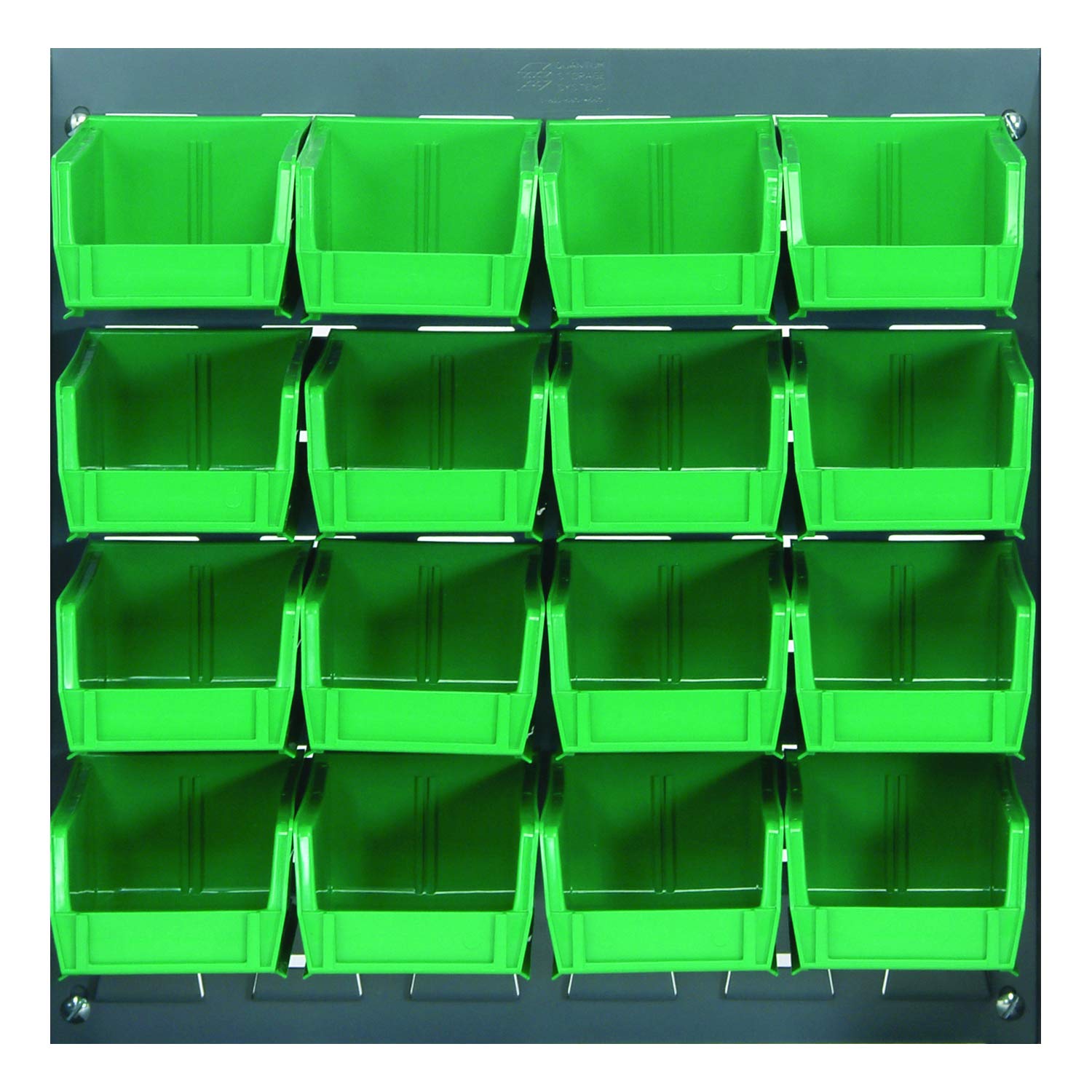 Quantum Storage Systems QLP-1819-220-16GN Gray Louvered Panel Storage System with 16 Bins - 18