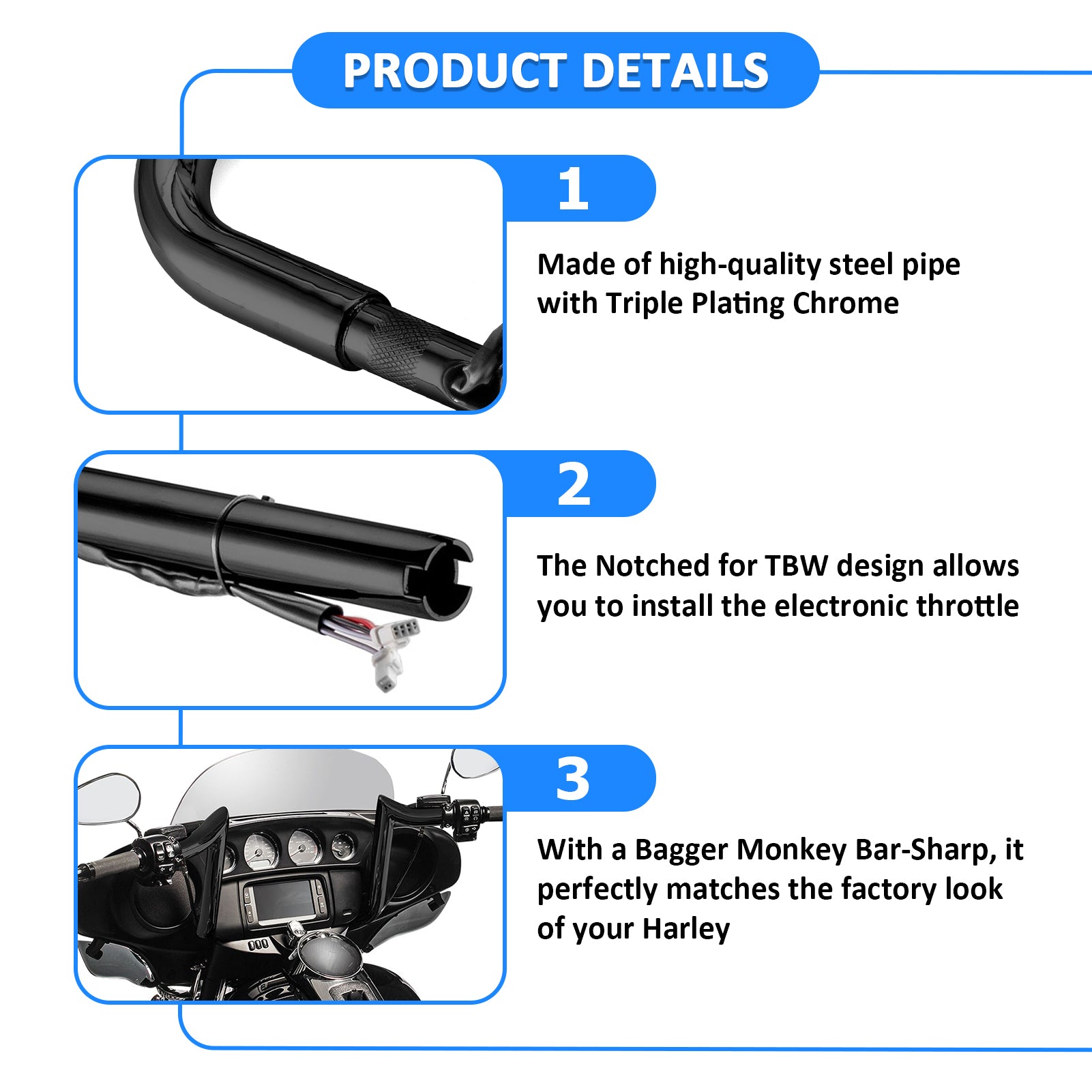 2014-2023 Harley-Davidson Street Glide FLHX Motorcycle with Batwing Fairing - Black 12