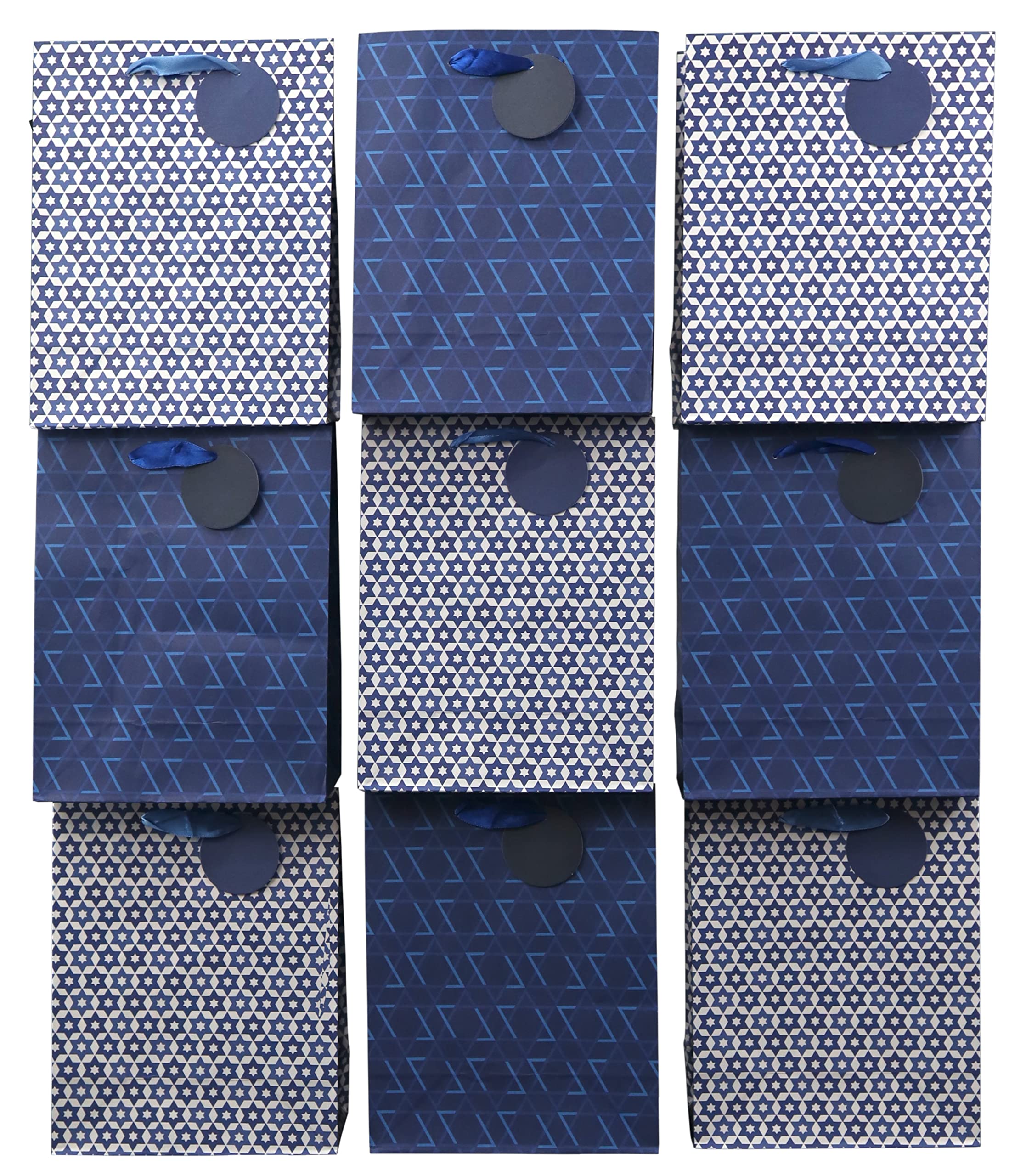Premium Iconikal Hanukkah Gift Bags - Medium Size (10-Pack Set) - Perfect for Jewish Holiday Gifts, Party Favors & Festive Celebrations