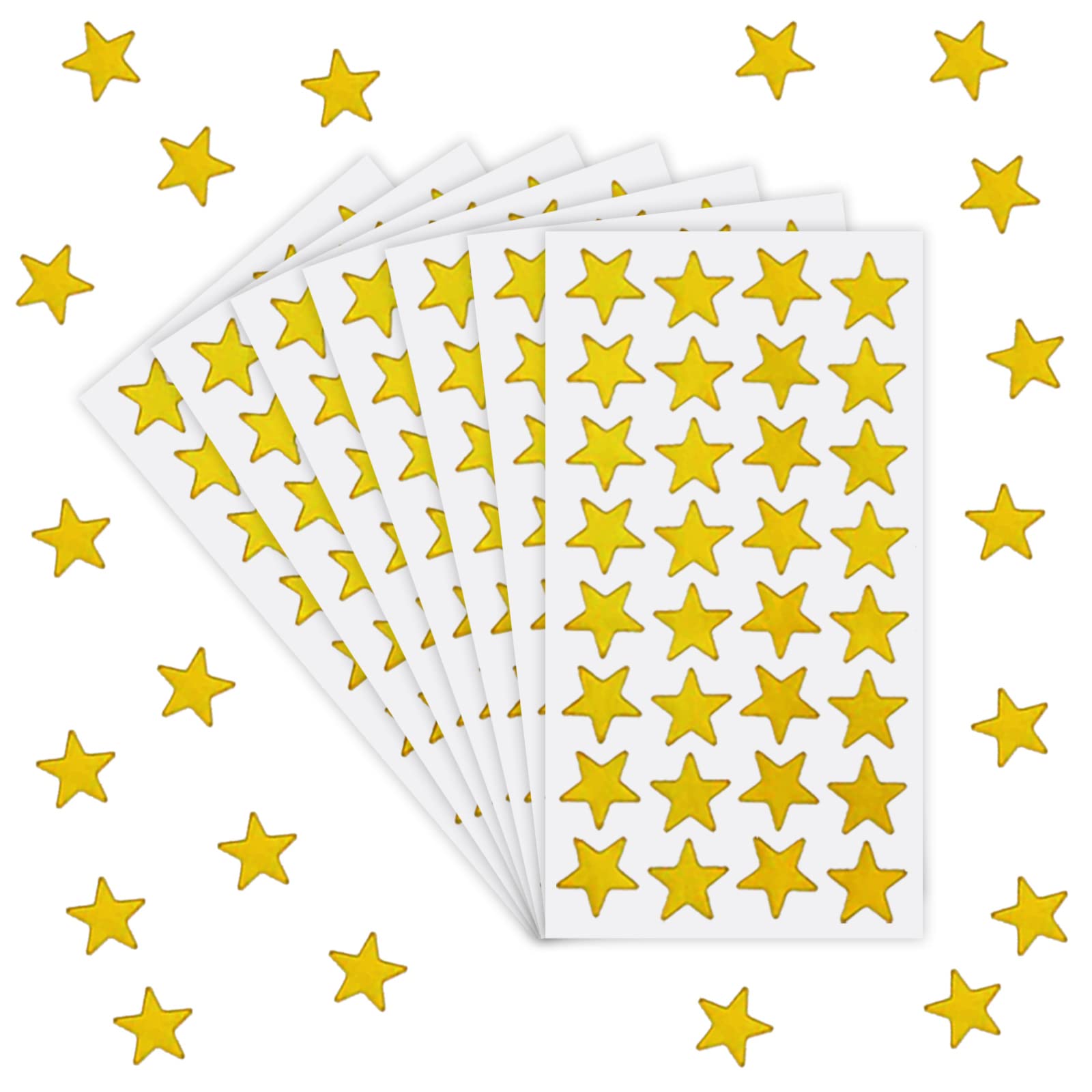Gold Foil Star Stickers 1000pk - ½