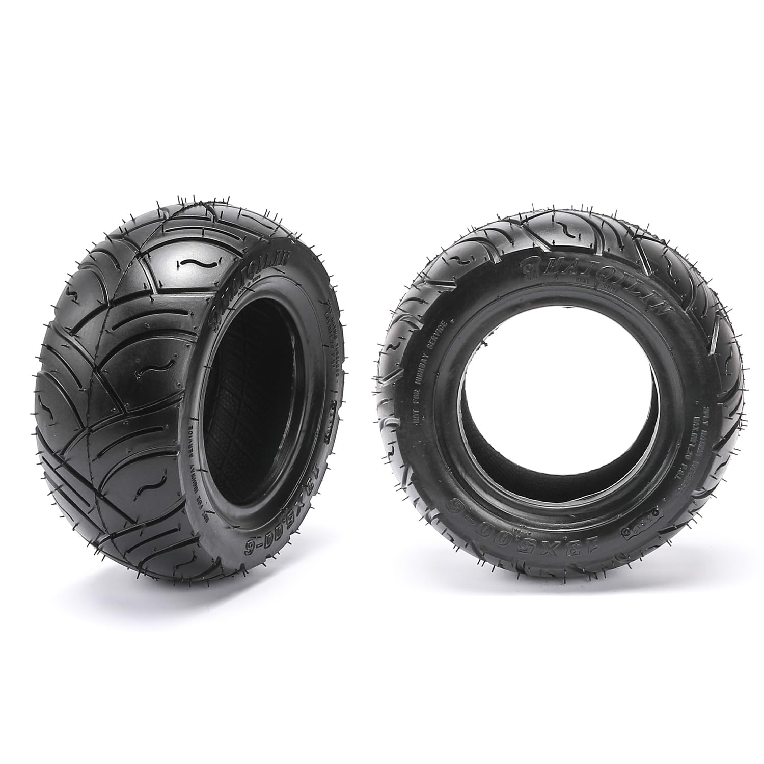 JCMOTO 2 Pack 13x5.00-6 Tubeless Tires for Go Kart, ATV, UTV & Lawn Mower - Heavy Duty All-Terrain Replacement Tires for Off-Road, Farm & Backyard Use
