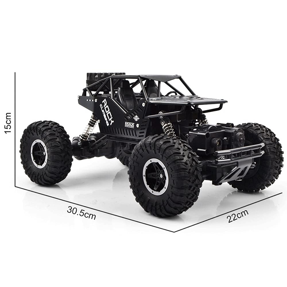 1:16 Remote Control Car 4WD Off-Road RC Crawler Truck - High Speed Climbing Vehicle Toy for Boys & Girls Ages 6-12 | Durable All-Terrain RC Car for Outdoor Play, Backyard Adventures & Off-Road Racing (Includes 3 Batteries)