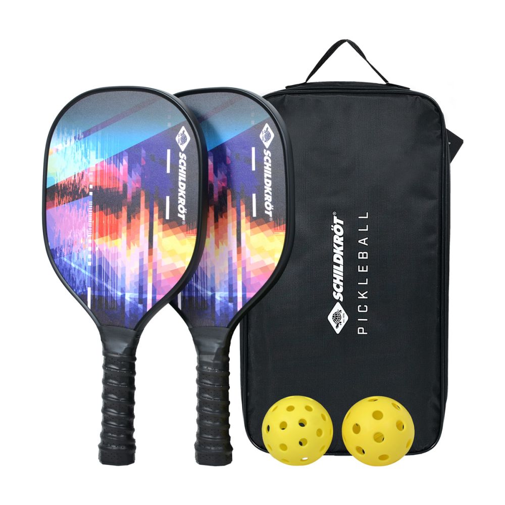 Premium Schildkrot Pickleball Set - 4 Paddles, 4 Balls, 1 Carry Bag - Outdoor & Indoor Sports Equipment for Adults & Kids - Perfect for Backyard, Park, and Gym Games