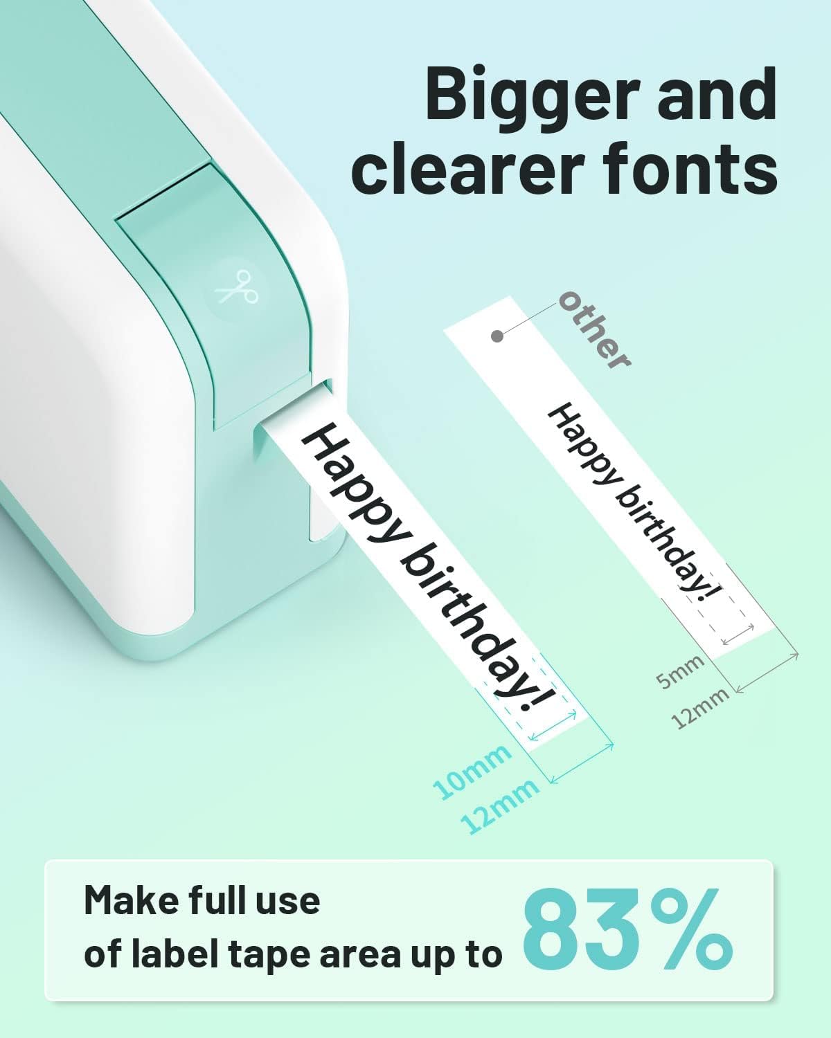 P3200 Bluetooth Label Maker - Portable Label Printer for iOS & Android, Laminated Labels, USB-C Rechargeable - Perfect for Home, Office, School, Gifts (Green) | Organize Files, Storage, Crafts & More
