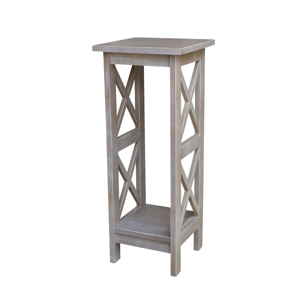 International Concepts 30-Inch Hexagonal Plant Stand, Height Adjustable, Gray - Perfect for Indoor Plants, Home Decor, and Small Space Gardening