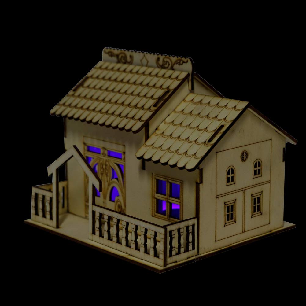 Yencoly Wood Coin Storage Box - DIY Miniature House Kit for Home Decor & Kids Play