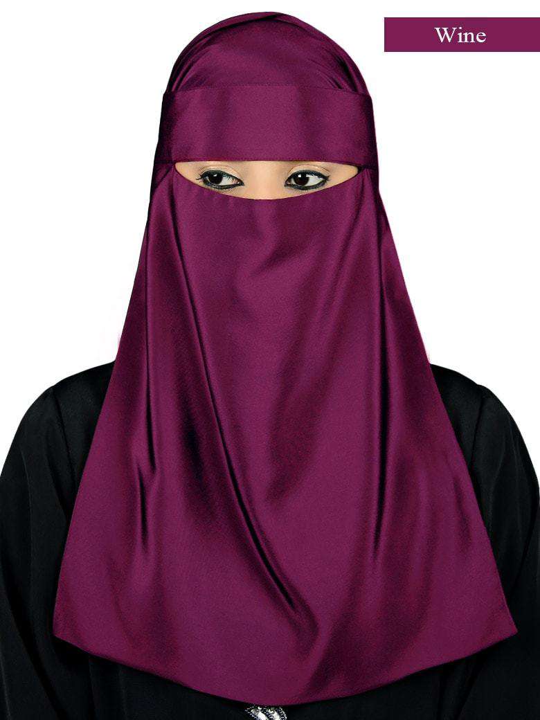 Lamah Niqab with Square Hijab and Headband Set - Perfect for Muslim Women's Prayer, Modest Fashion, and Everyday Wear