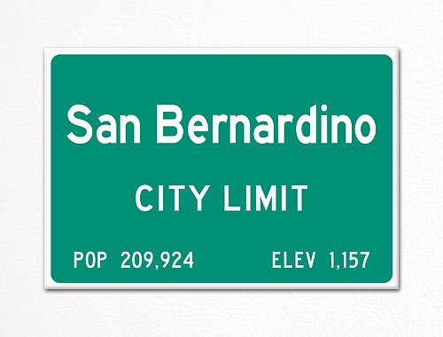 San Bernardino City Limit Sign Souvenir Fridge Magnet - Collectible Travel Keepsake for Refrigerator, Office & Home Decor - Perfect for Road Trip Memories & Gift Giving