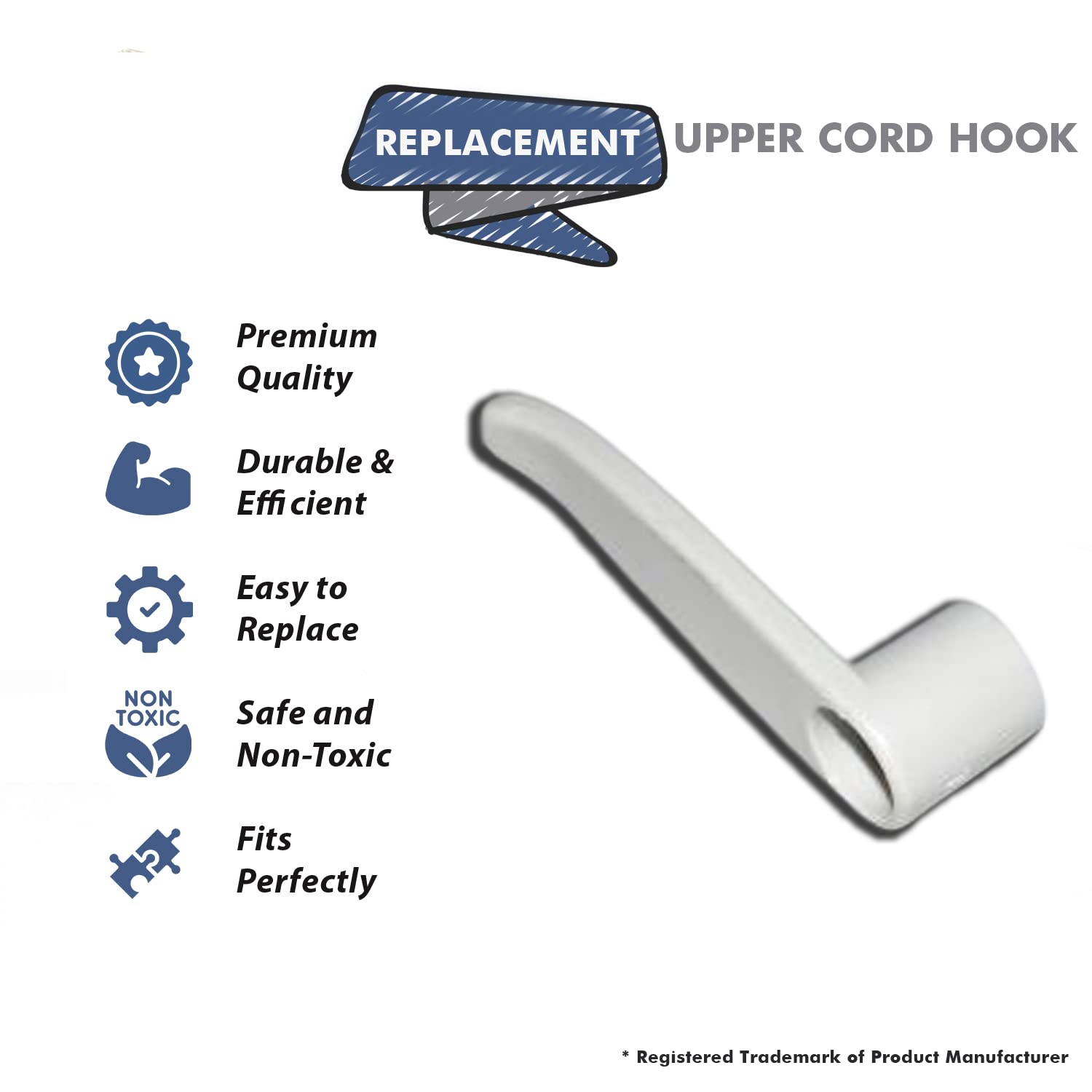 Original Kirby Vacuum Cleaner Upper Cord Hook Replacement Part #173889S - Compatible with Kirby Models | Perfect for Home Cleaning & Maintenance